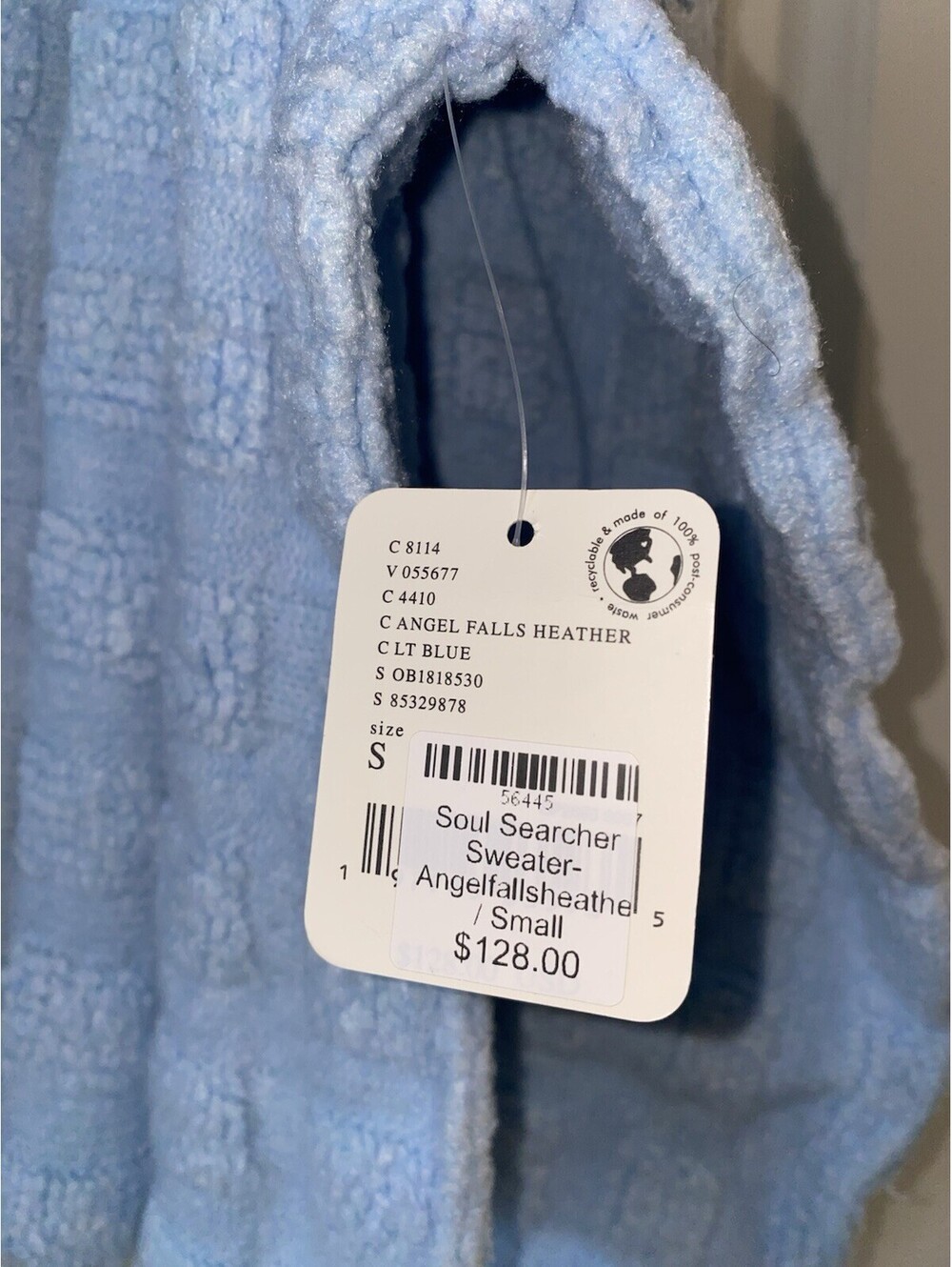 We The Free Care Sweater Women S/P  Free People Soul Searcher Mock Neck Crop Blu - Picture 9 of 9